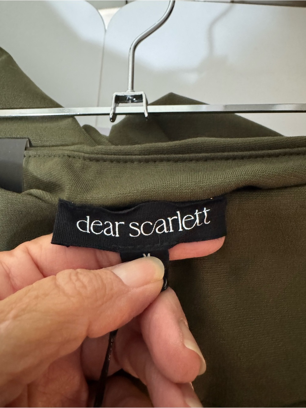 dear scarlett Olive Green Straight-Leg Pull-On Pants - Picture 6 of 6